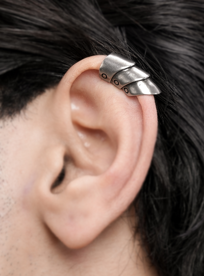Silver Croissant Cuff